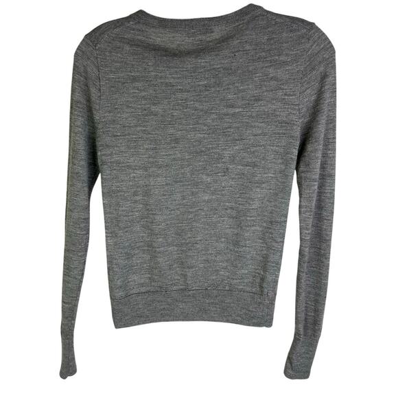 J. Crew Cardigan Jackie merino wool Womens XS Heather Gray Gold Buttons Classic - Picture 3 of 10